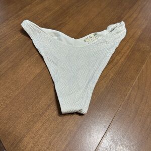 Skatie Cream and Gold Bikini Bottom